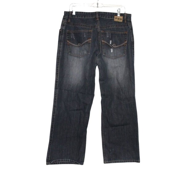 VINTAGE Paco Jeans Mens 34x30 Blue Distressed Straight Relaxed Loose - Picture 5 of 7